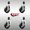 Service Caster 4 Inch 316SS Soft Rubber Swivel 1-3/4 Inch Expanding Stem Caster Set Brake SCC SCC-SS316EX20S414-SRS-TLB-134-4 - alternate 4